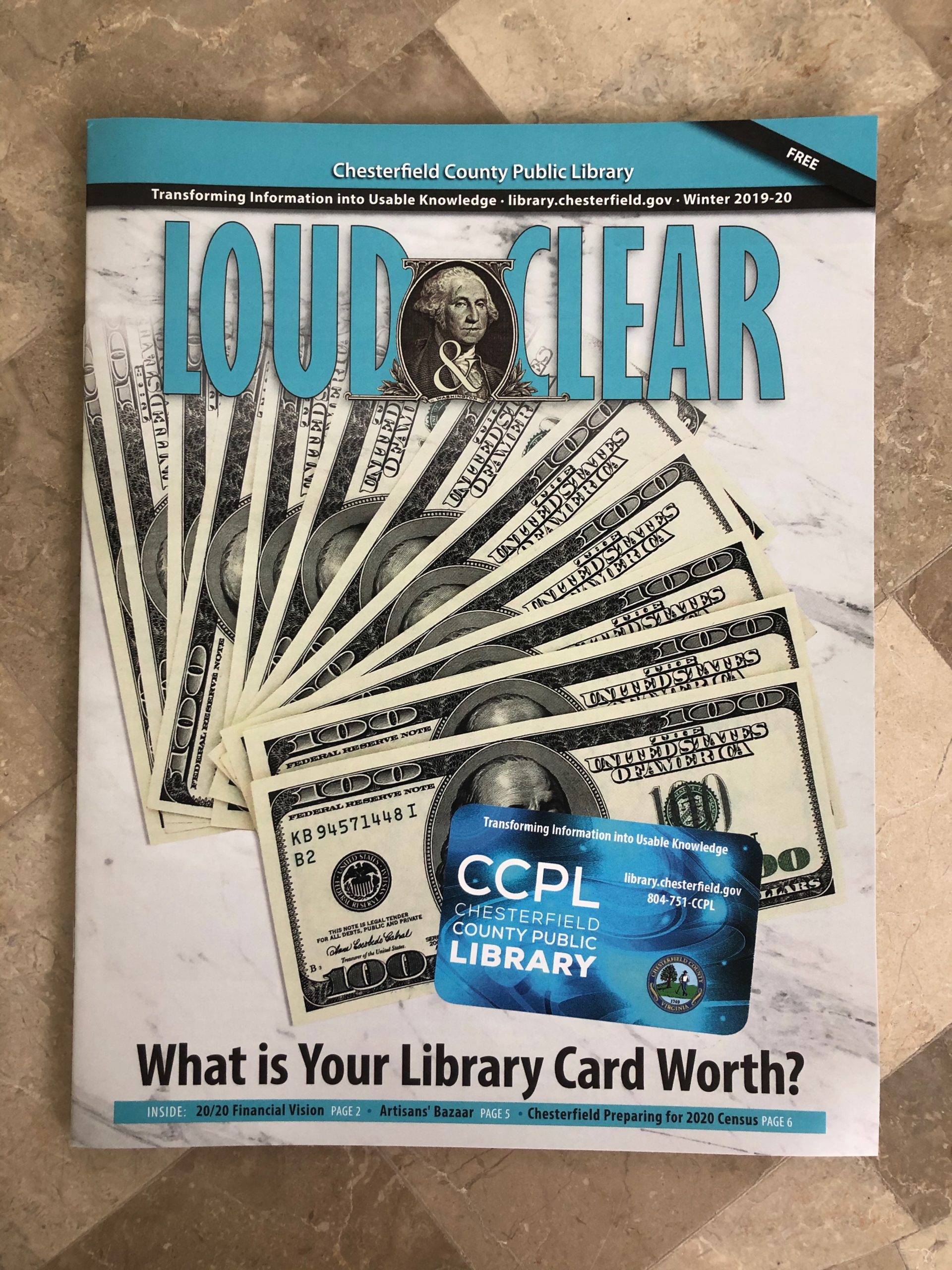 Chesterfield County Public Library Loud & Clear winter magazine