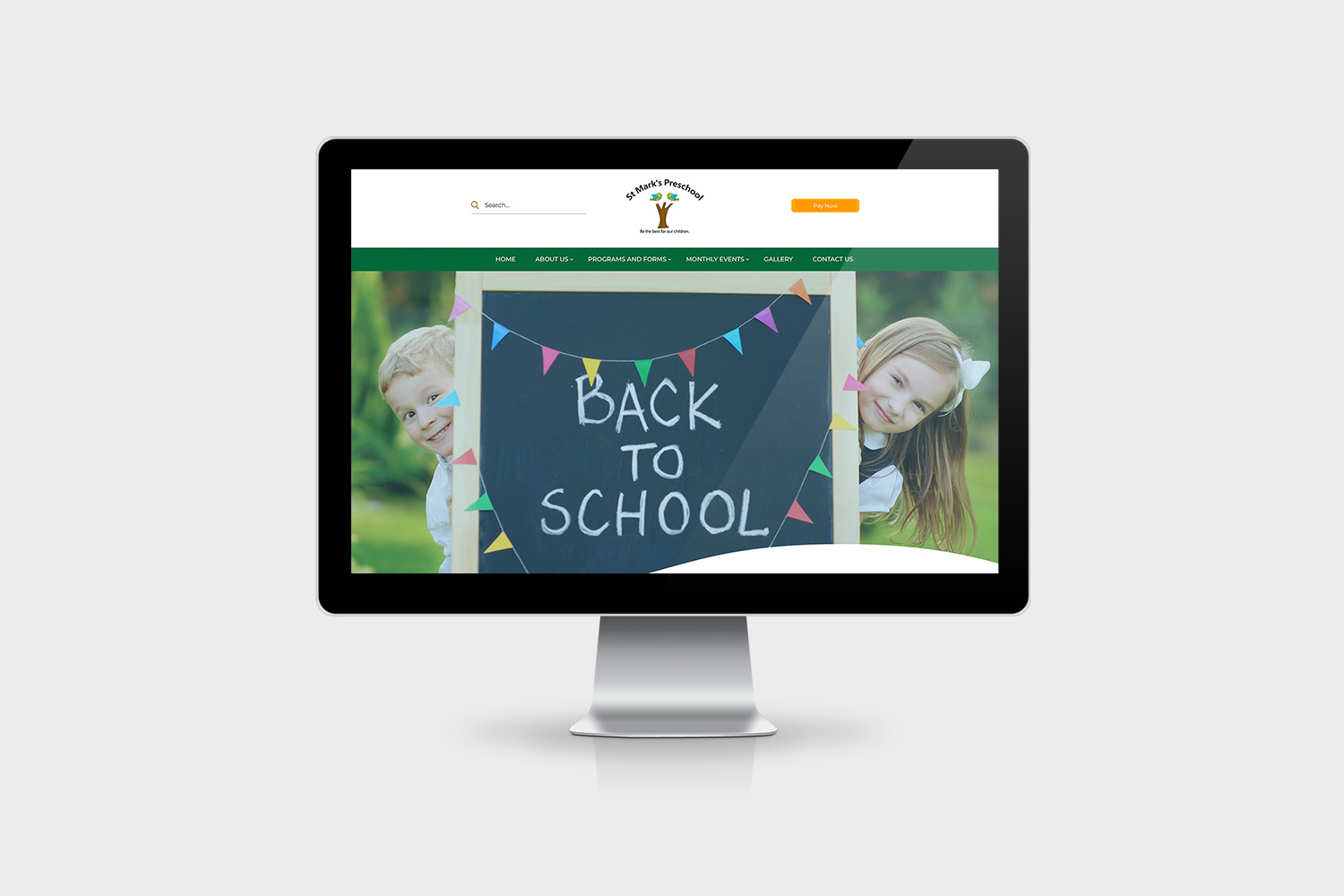 St Marks Preschool Websites Mockup