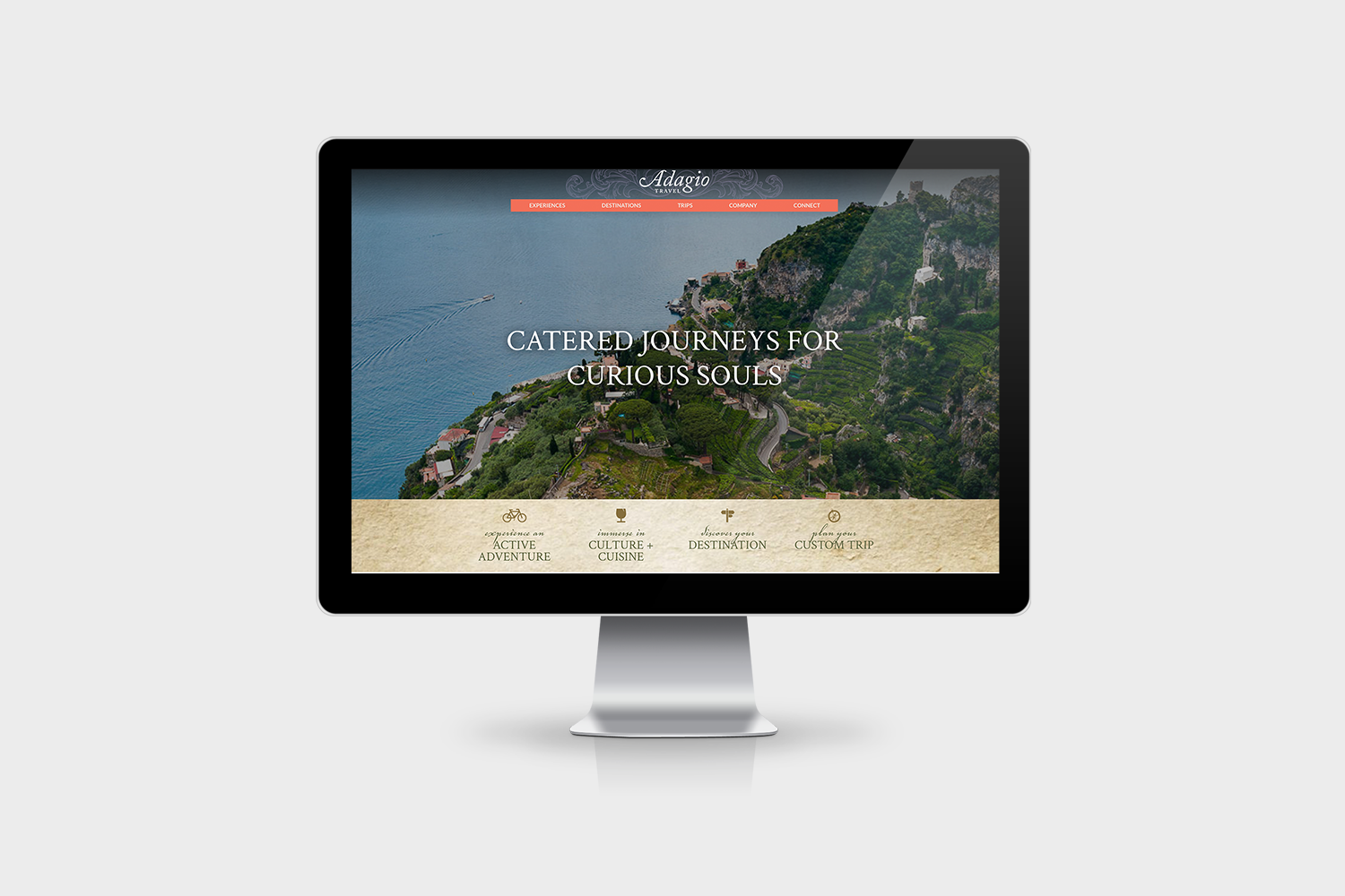 Adagio Travel Website Mockup Adagio Travel Website Mockup