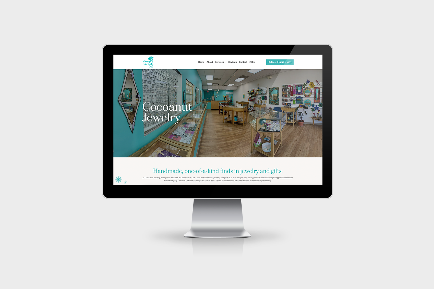 Cocoanut Jewelry Website Mockup